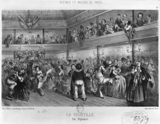 La Courtille, danse populaire, gravée par Yves (19e siècle)